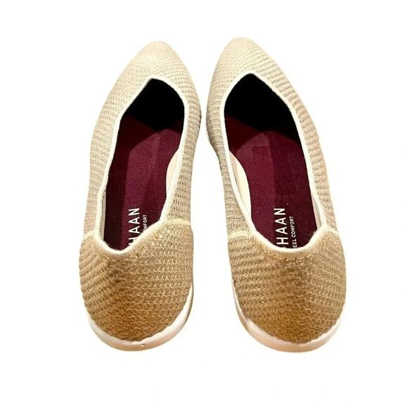 Cole Haan The Point Ballet Flats Tan Gold Size 8 NWOT - Picture 4 of 6